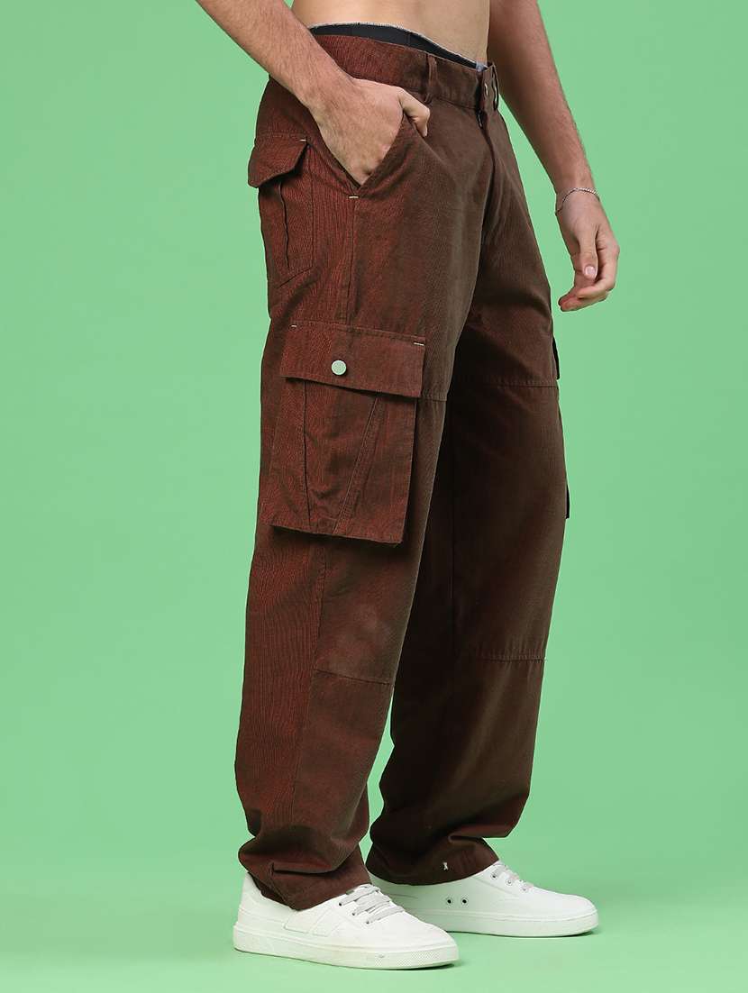 men textured mid rise relaxed fit cargo - 22183844 -  Standard Image - 3