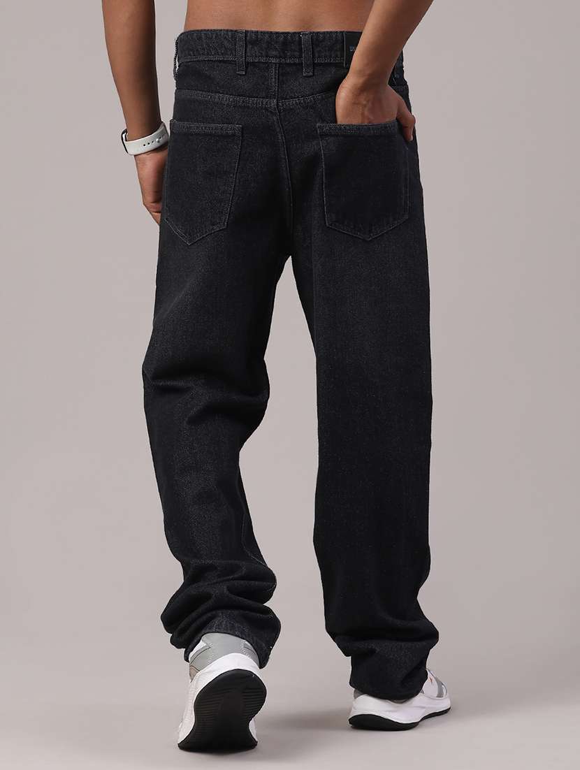 men plain mid rise full length relaxed fit jeans - 22183879 -  Standard Image - 3