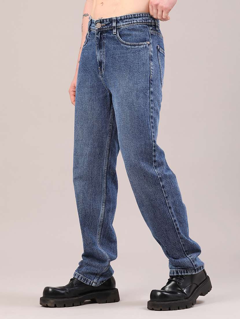 men washed mid rise full length relaxed fit jeans - 22183880 -  Standard Image - 3
