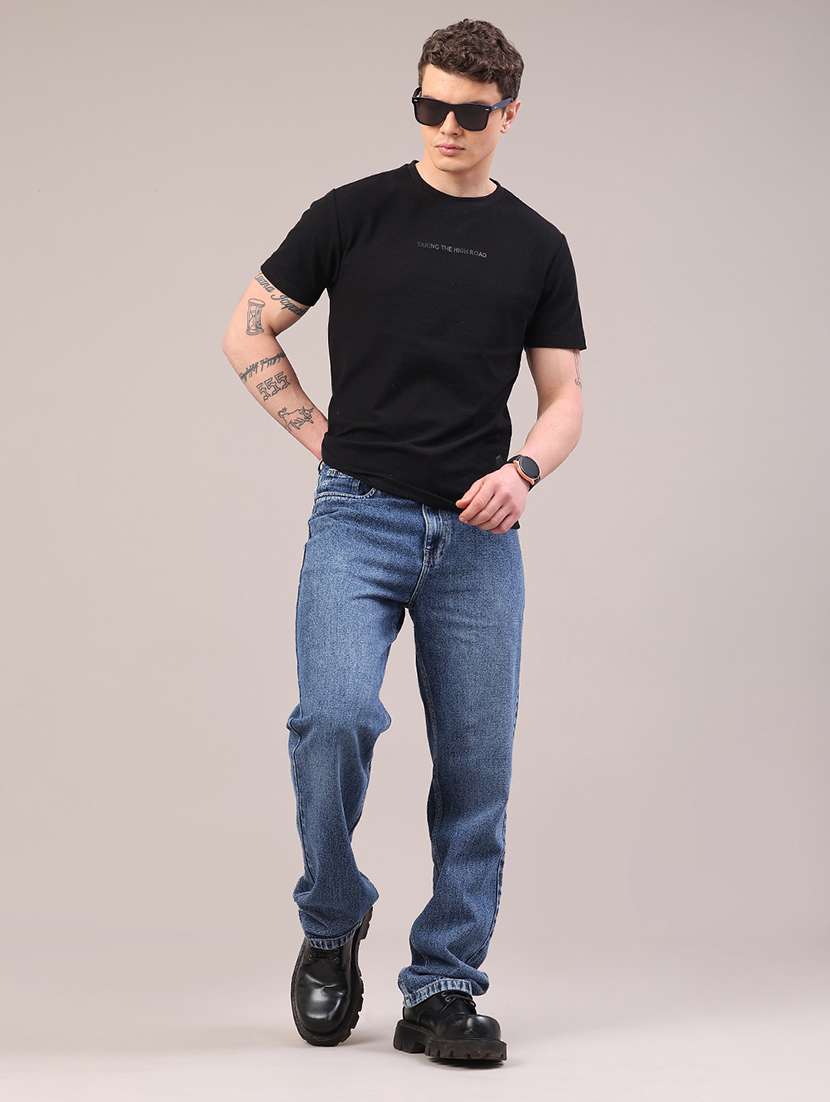 men washed mid rise full length relaxed fit jeans - 22183880 -  Standard Image - 5