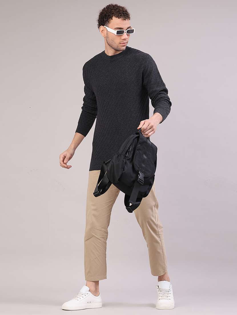 men self design long sleeve regular fit pullover - 22183904 -  Standard Image - 5