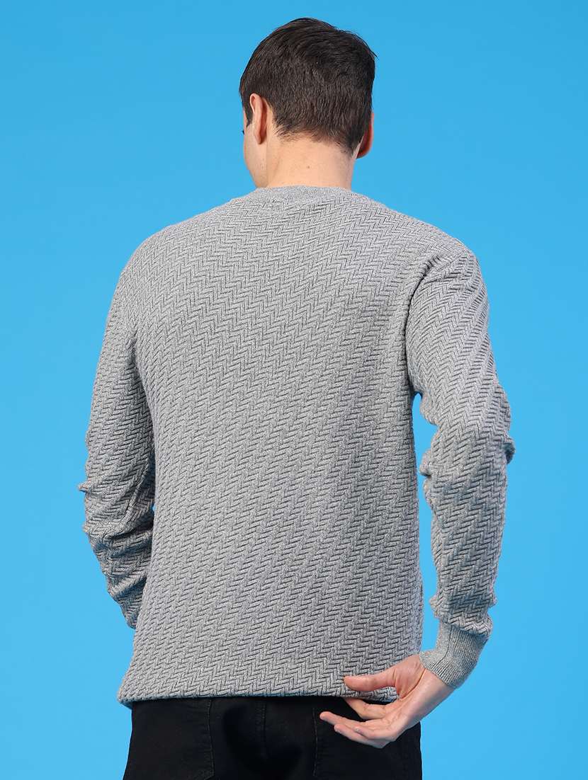 men self design long sleeve regular fit pullover - 22183905 -  Standard Image - 3