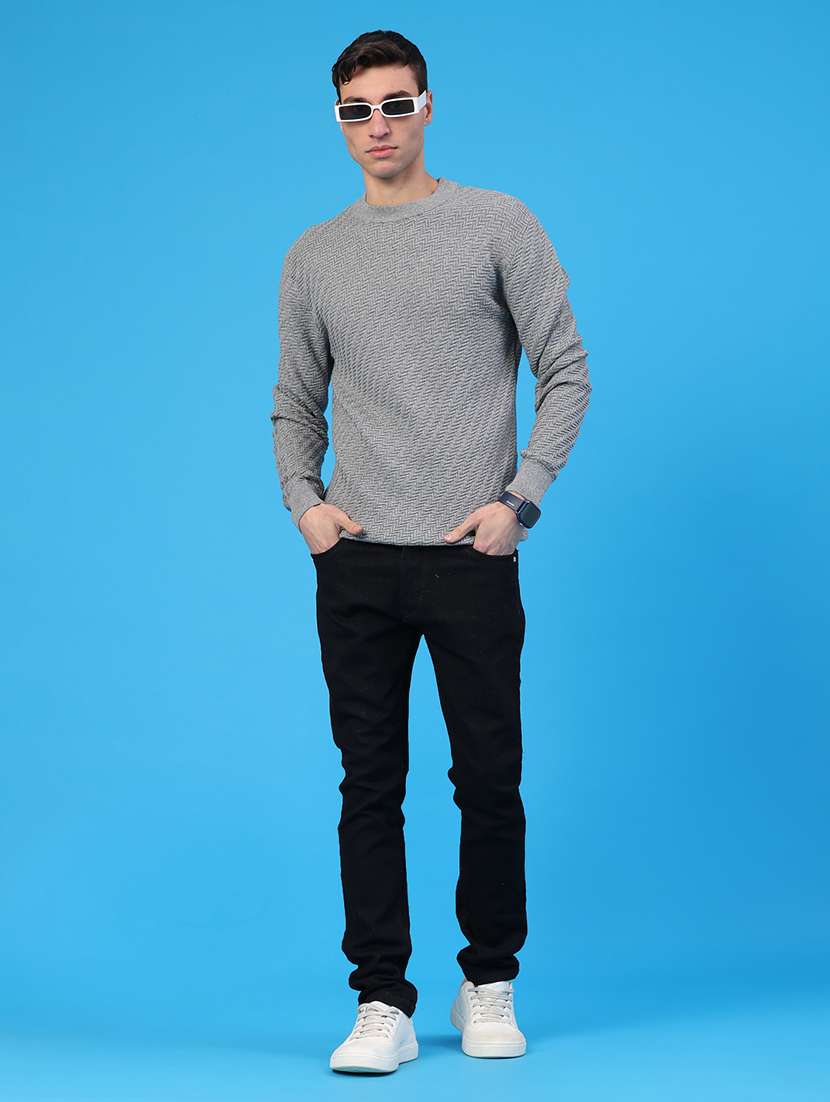men self design long sleeve regular fit pullover - 22183905 -  Standard Image - 5
