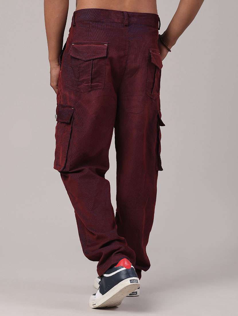 men solid mid rise relaxed fit cargo - 22183929 -  Standard Image - 3