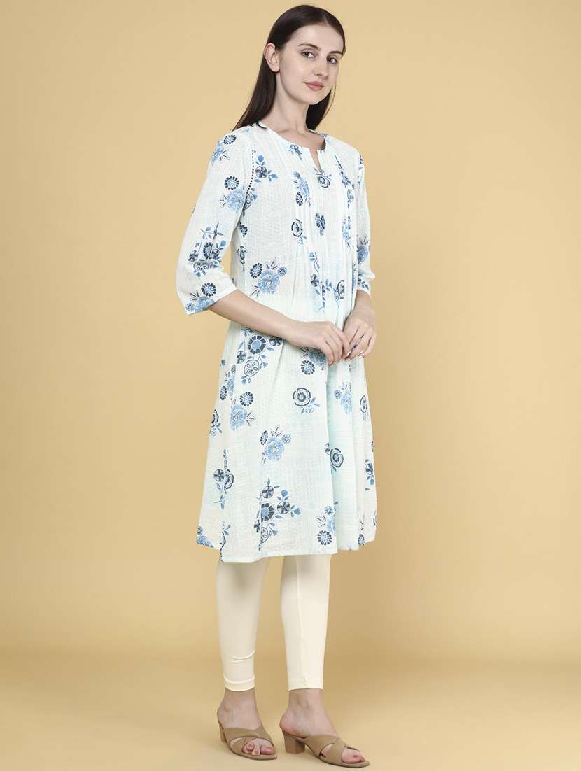 women printed cotton a-line kurta - 22183944 -  Standard Image - 3
