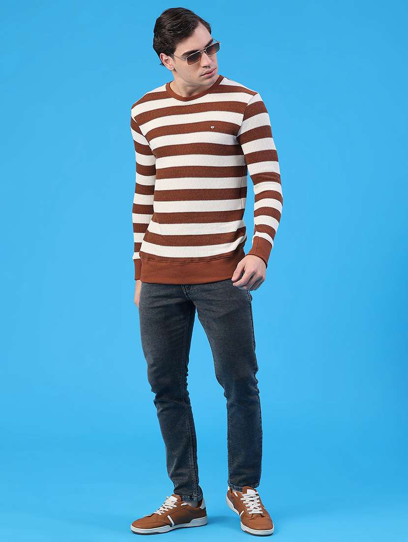 men striped long sleeve regular fit pullover  - 22184014 -  Standard Image - 5