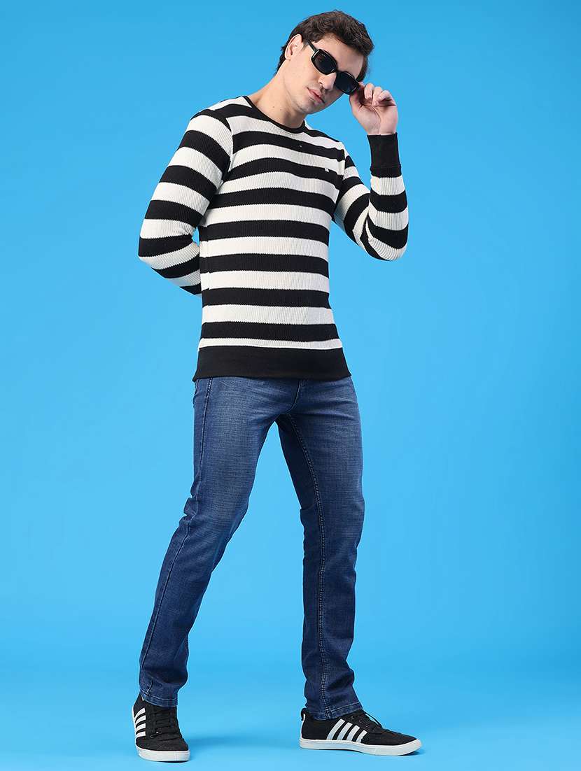 men striped long sleeve regular fit pullover  - 22184036 -  Standard Image - 5