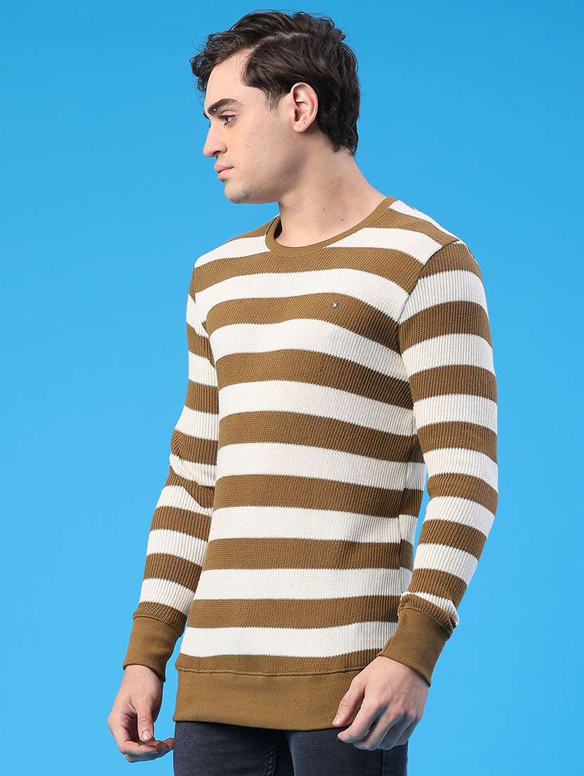 men striped long sleeve regular fit pullover  - 22184038 -  Standard Image - 3
