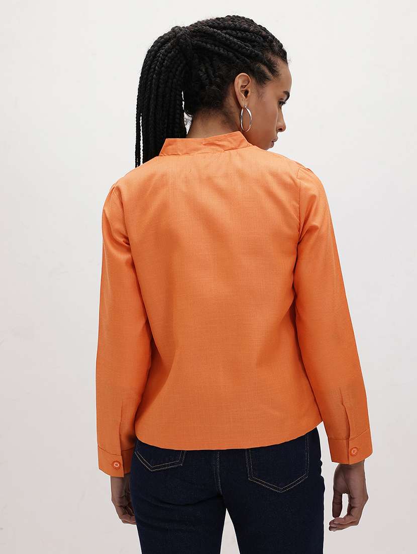 women solid long sleeve regular jacket - 22184097 -  Standard Image - 3