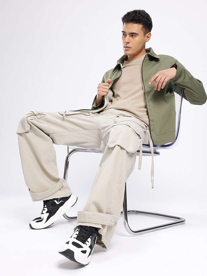 men solid long sleeve casual jacket - 22184192 -  Standard Image - 3