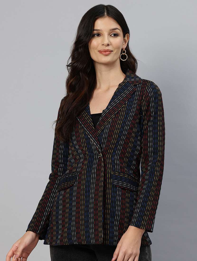 women long sleeve double breasted blazer