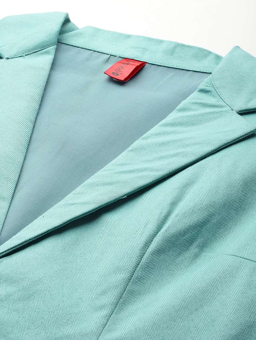 women solid long sleeve single breasted blazer - 22184220 -  Standard Image - 5