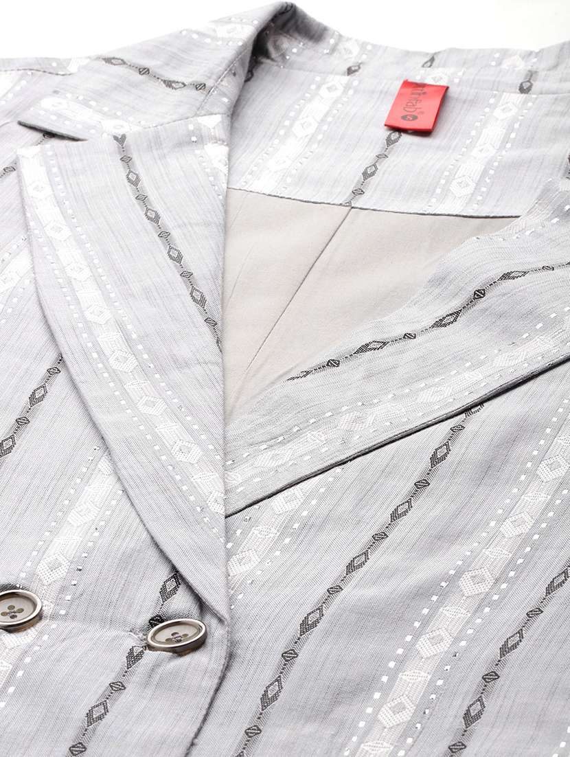 women self design blazer & trouser co-ord set - 22184240 -  Standard Image - 5