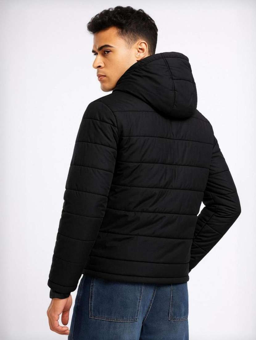 men solid long sleeve puffer jacket - 22184259 -  Standard Image - 3