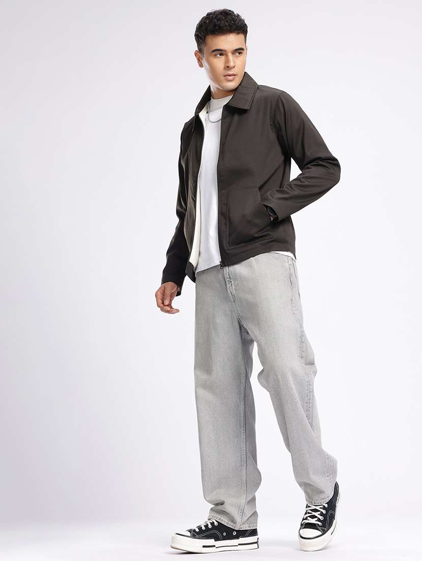 men solid long sleeve regular fit shacket - 22184280 -  Standard Image - 3