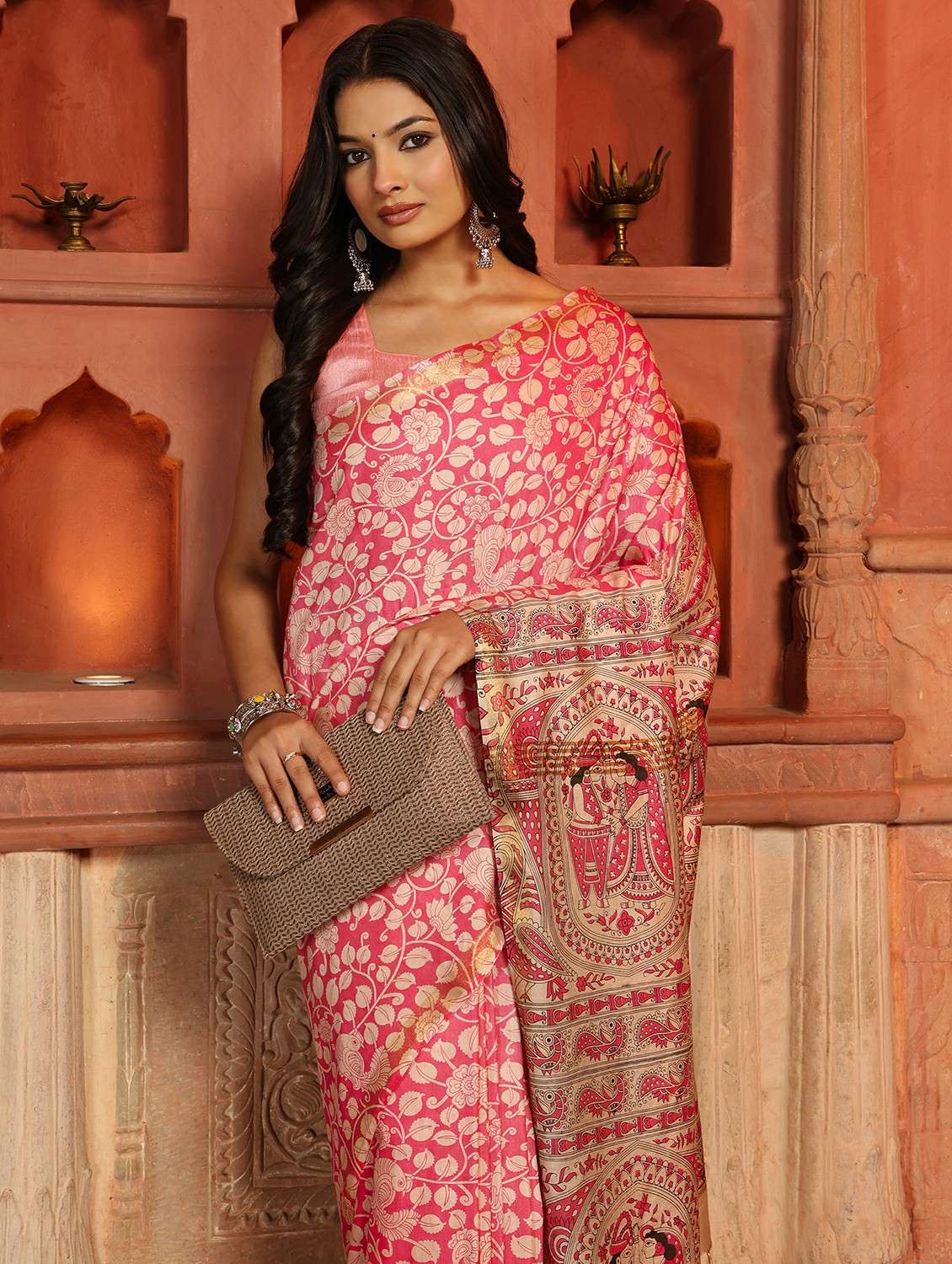 women printed casual wear saree with blouse - 22184301 -  Standard Image - 5