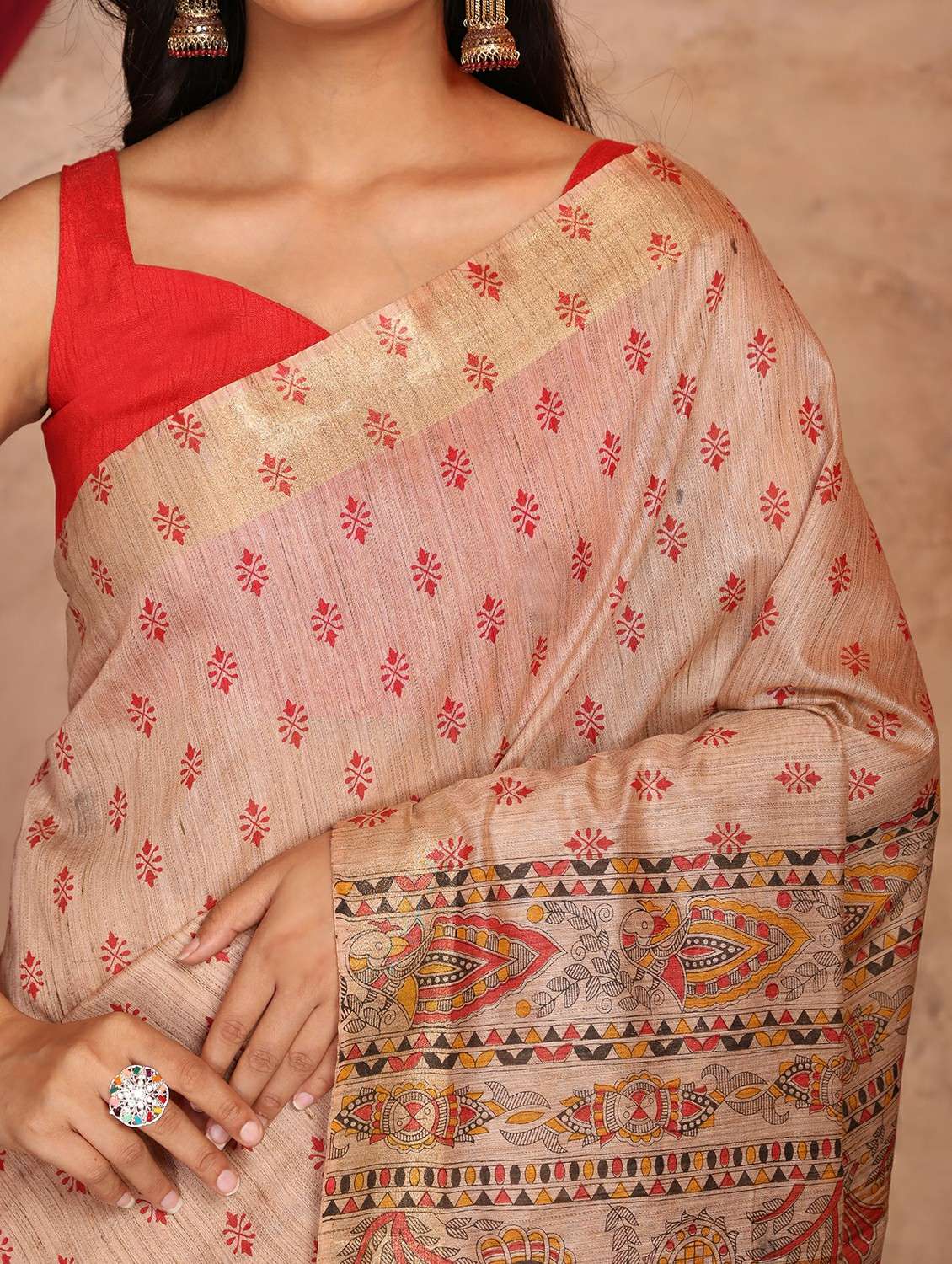 women printed casual wear saree with blouse - 22184310 -  Standard Image - 8