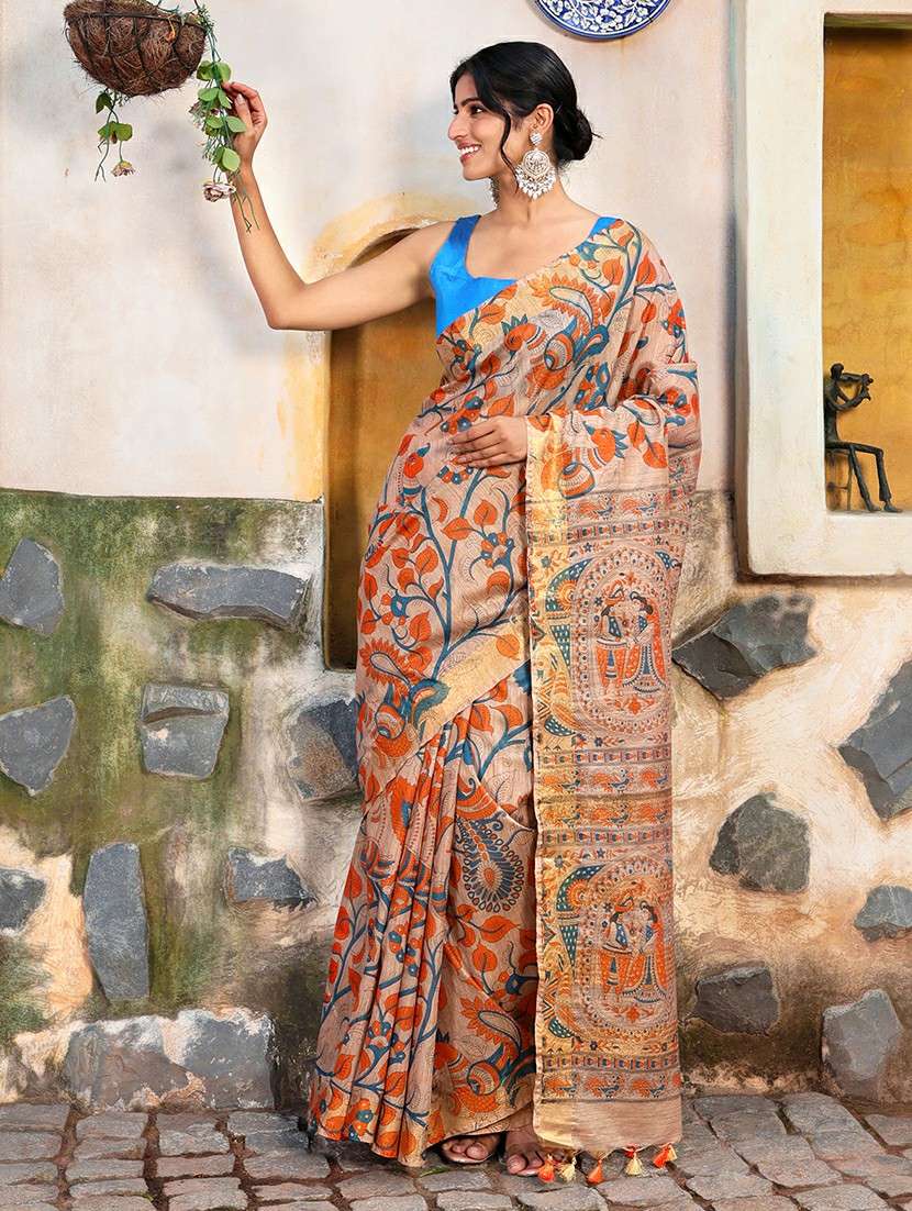 women printed casual wear saree with blouse - 22184311 -  Standard Image - 3