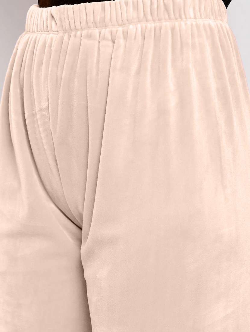 women pack of 2 solid high rise velvet straight trouser - 22184328 -  Standard Image - 5