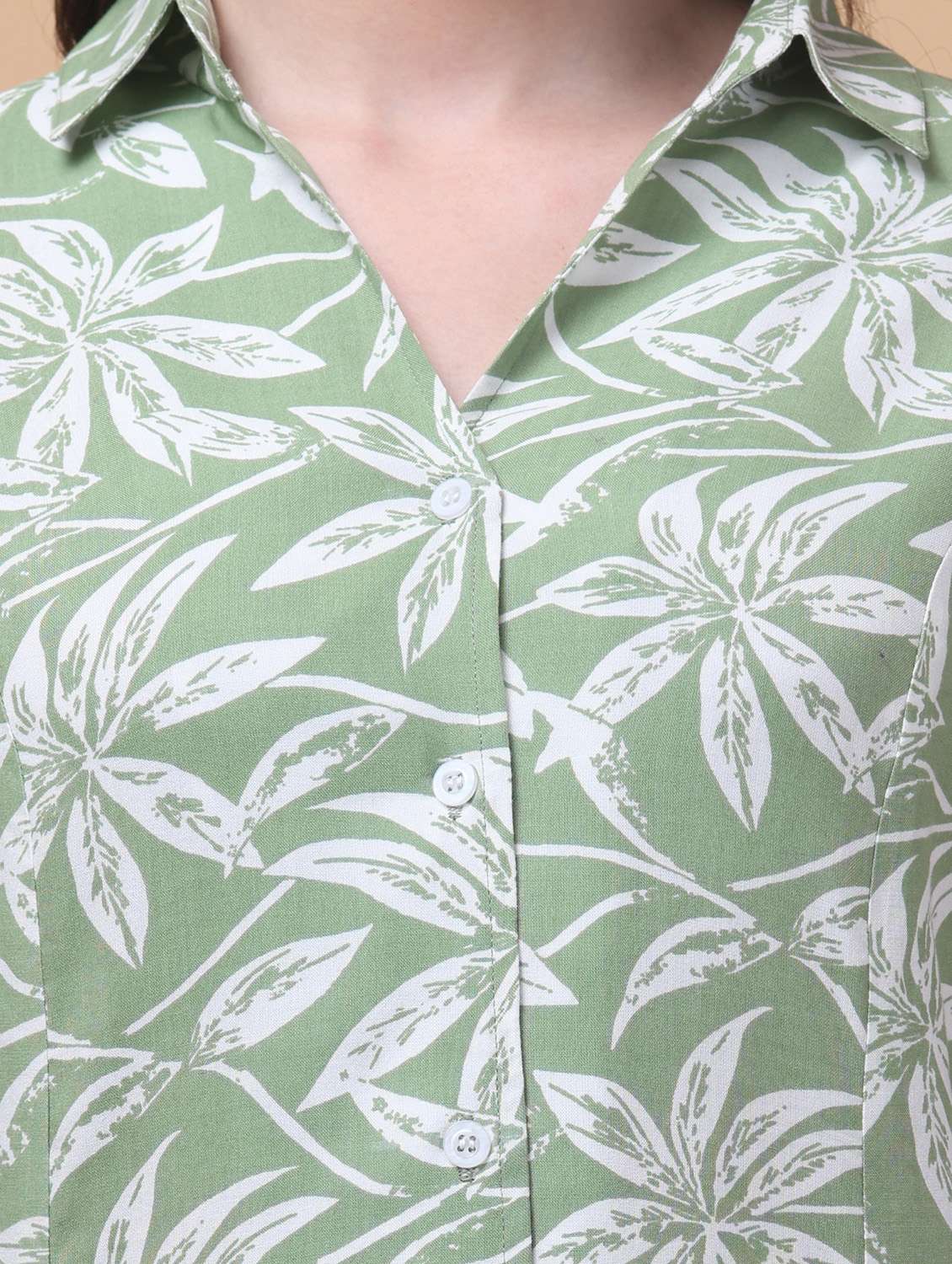 women printed three quarter sleeve shirt dress - 22184363 -  Standard Image - 5