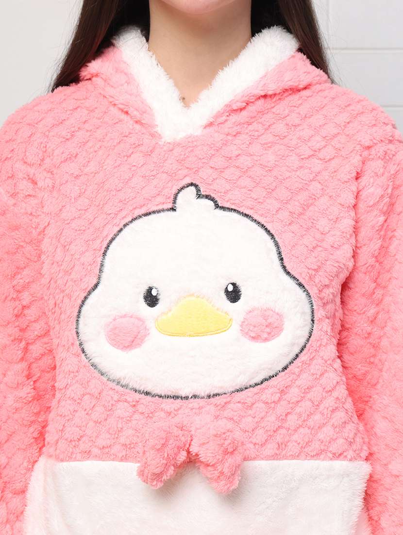 women self designed hooded nightwear pyjama set - 22184388 -  Standard Image - 5