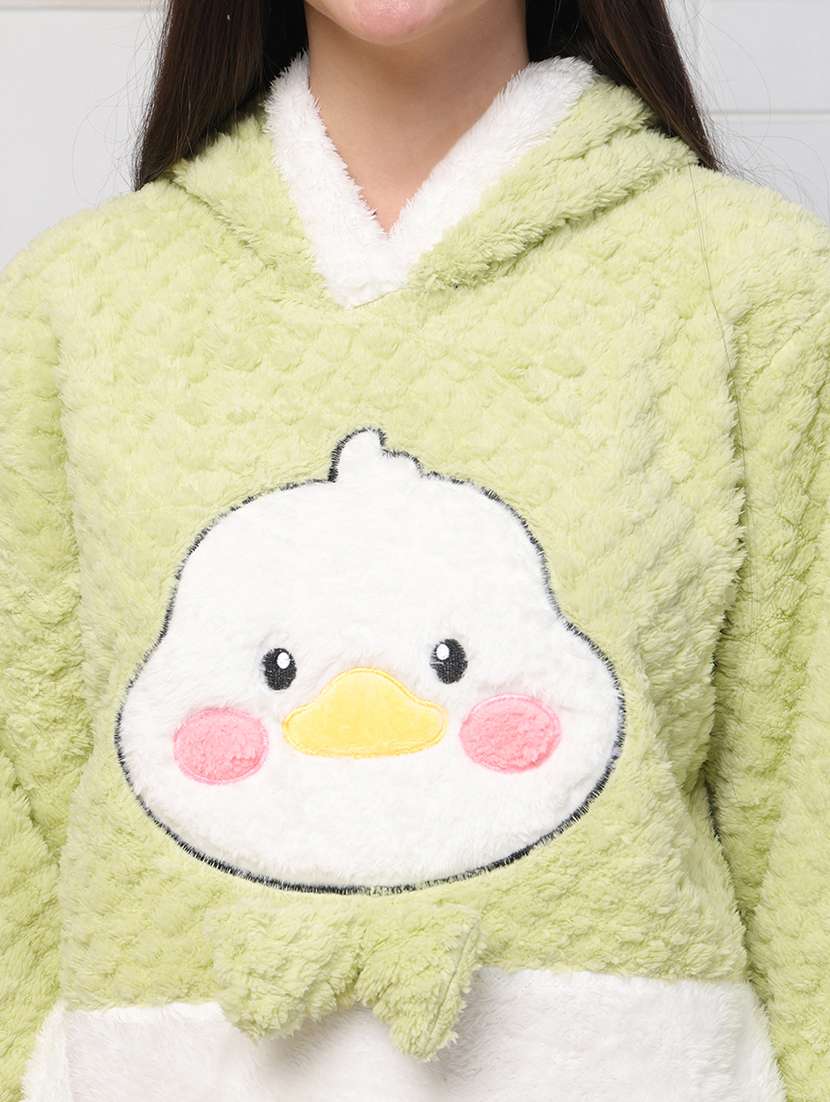 women self designed hooded nightwear pyjama set - 22184390 -  Standard Image - 5