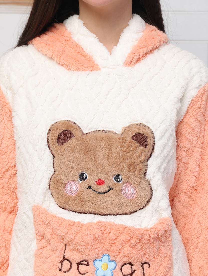 women self designed hooded nightwear pyjama set - 22184395 -  Standard Image - 5