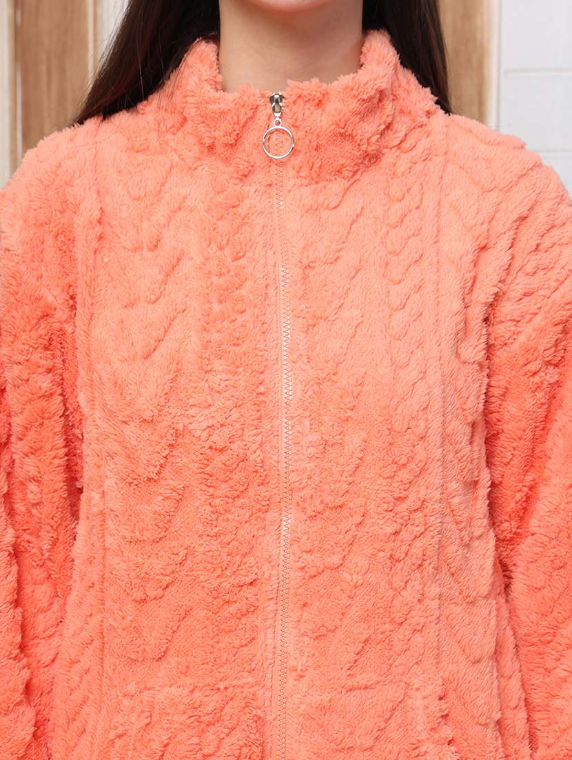 women solid hooded nightwear pyjama set - 22184398 -  Standard Image - 5