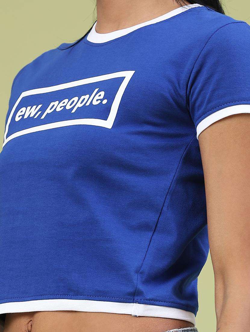 women printed short sleeve crop t-shirt - 22184434 -  Standard Image - 3