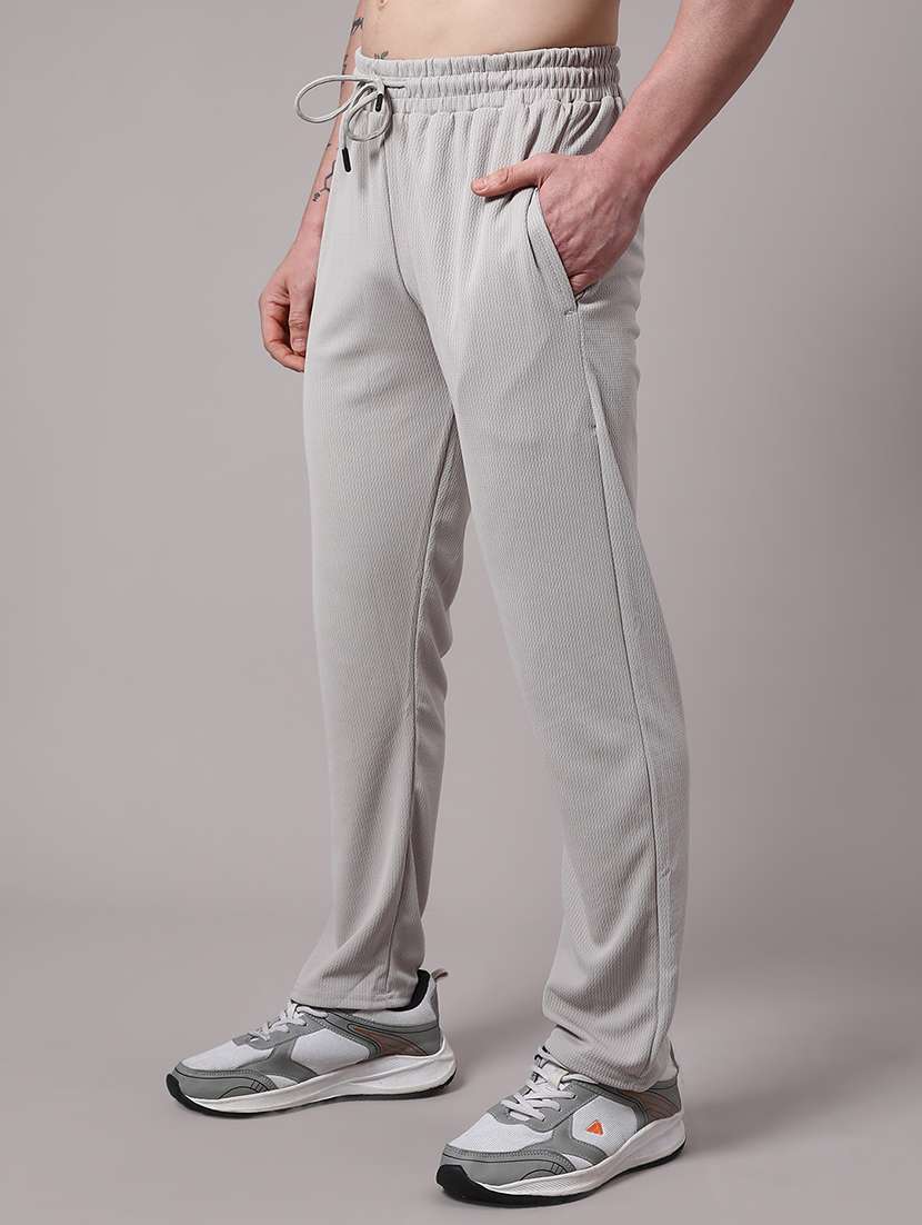men grey polyester cargo