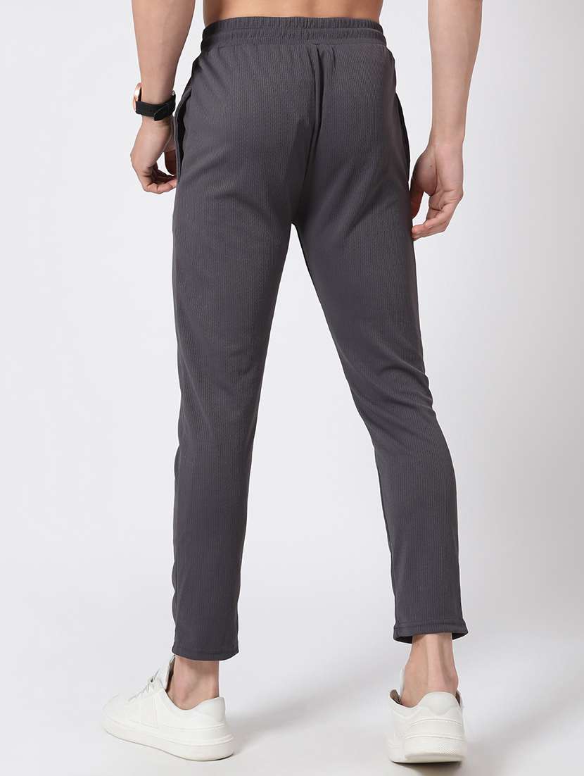 men solid mid rise track pant - 22184483 -  Standard Image - 3