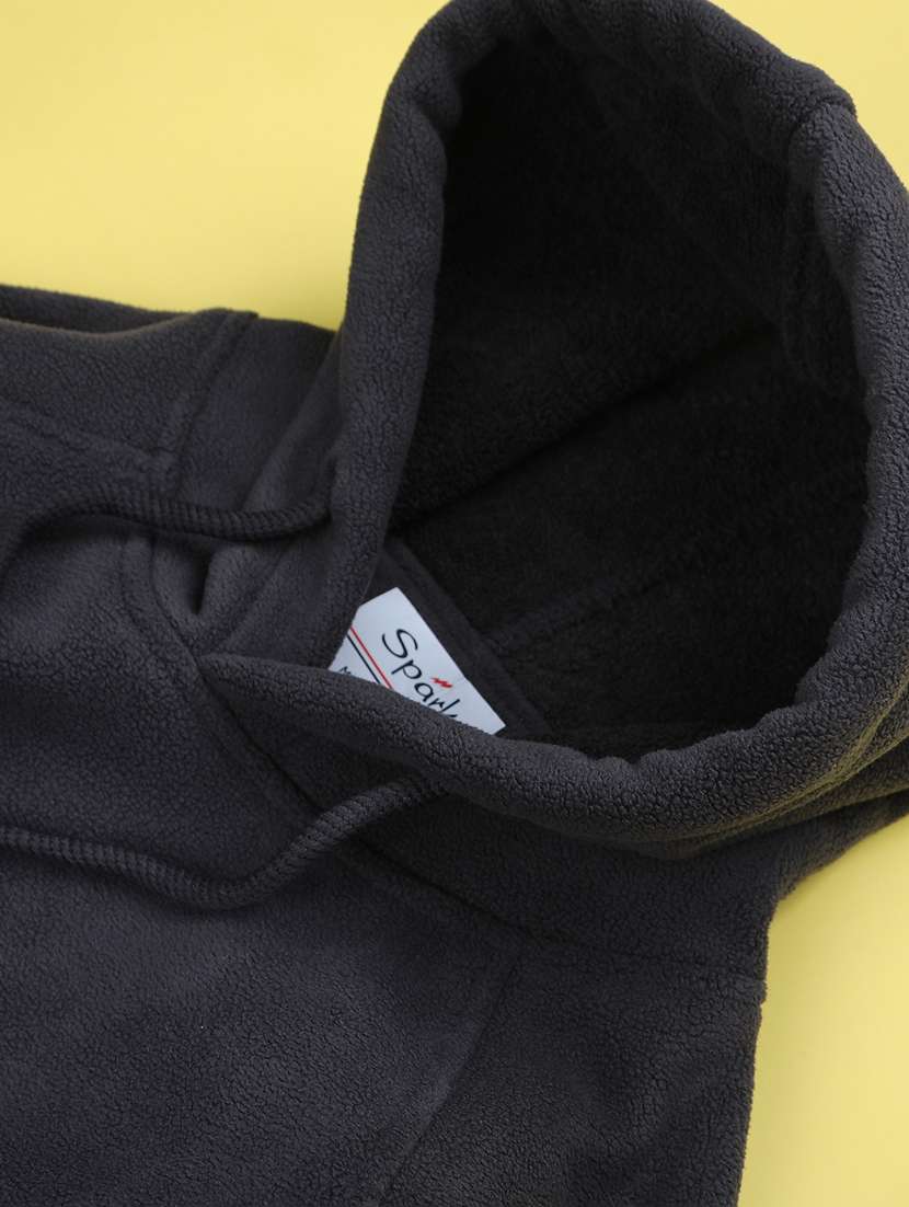 boys solid long sleeve hooded sweatshirt - 22184501 -  Standard Image - 3