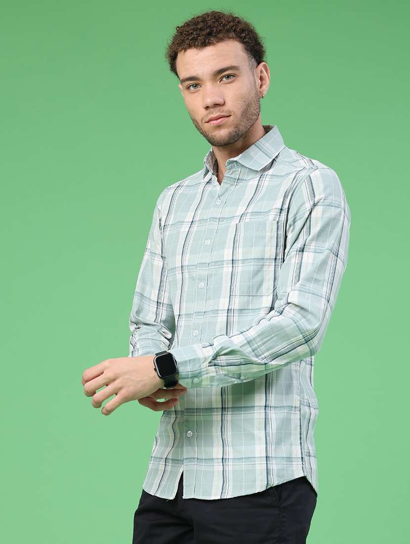 men checkered long sleeve regular fit casual shirt - 22184537 -  Standard Image - 3
