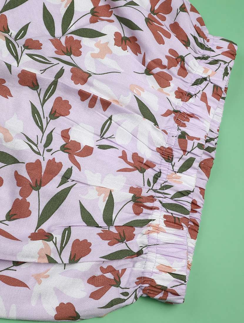 girls floral print mid rise palazzo - 22184546 -  Standard Image - 3