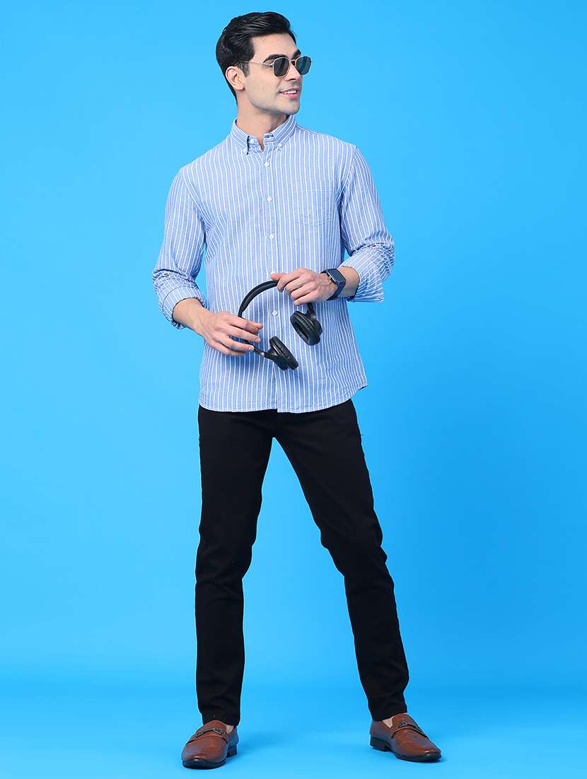 men striped long sleeve regular fit casual shirt - 22184578 -  Standard Image - 5