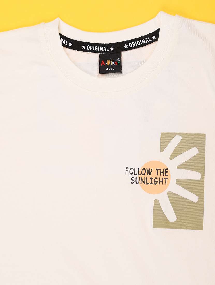 boys printed round neck t-shirt and shorts set - 22184593 -  Standard Image - 3