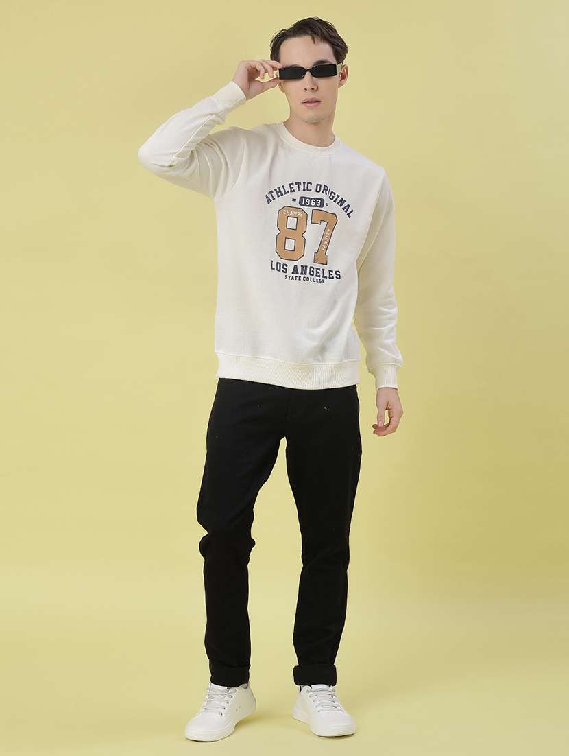 men front print long sleeve regular fit sweatshirt - 22184633 -  Standard Image - 5