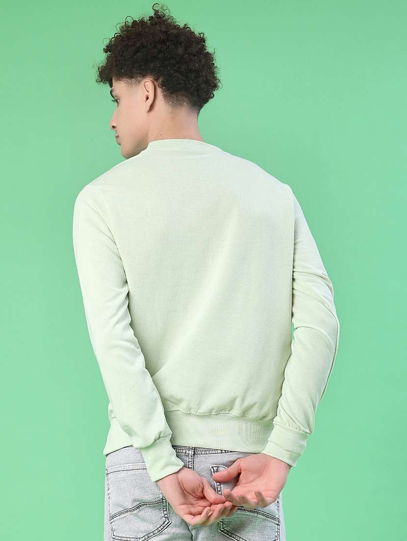 men chest print long sleeve regular fit sweatshirt - 22184635 -  Standard Image - 3