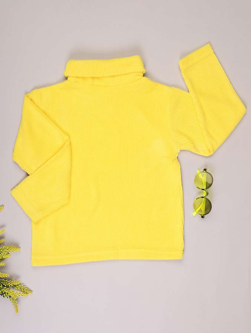 boys solid long sleeve turtle neck sweater
