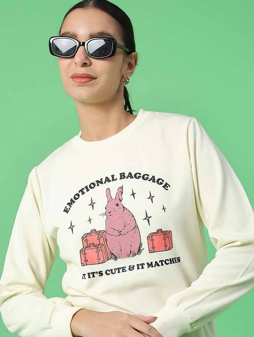 women printed long sleeve sweatshirt - 22184648 -  Standard Image - 0