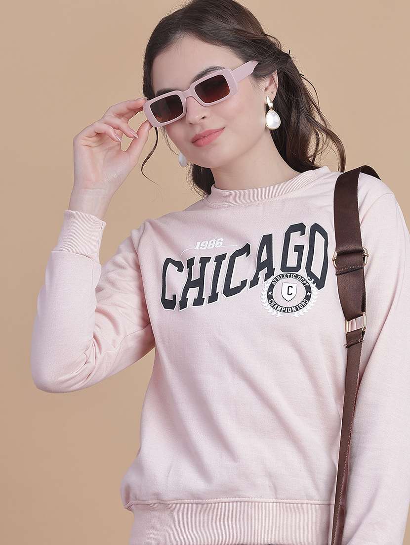 women printed long sleeve sweatshirt