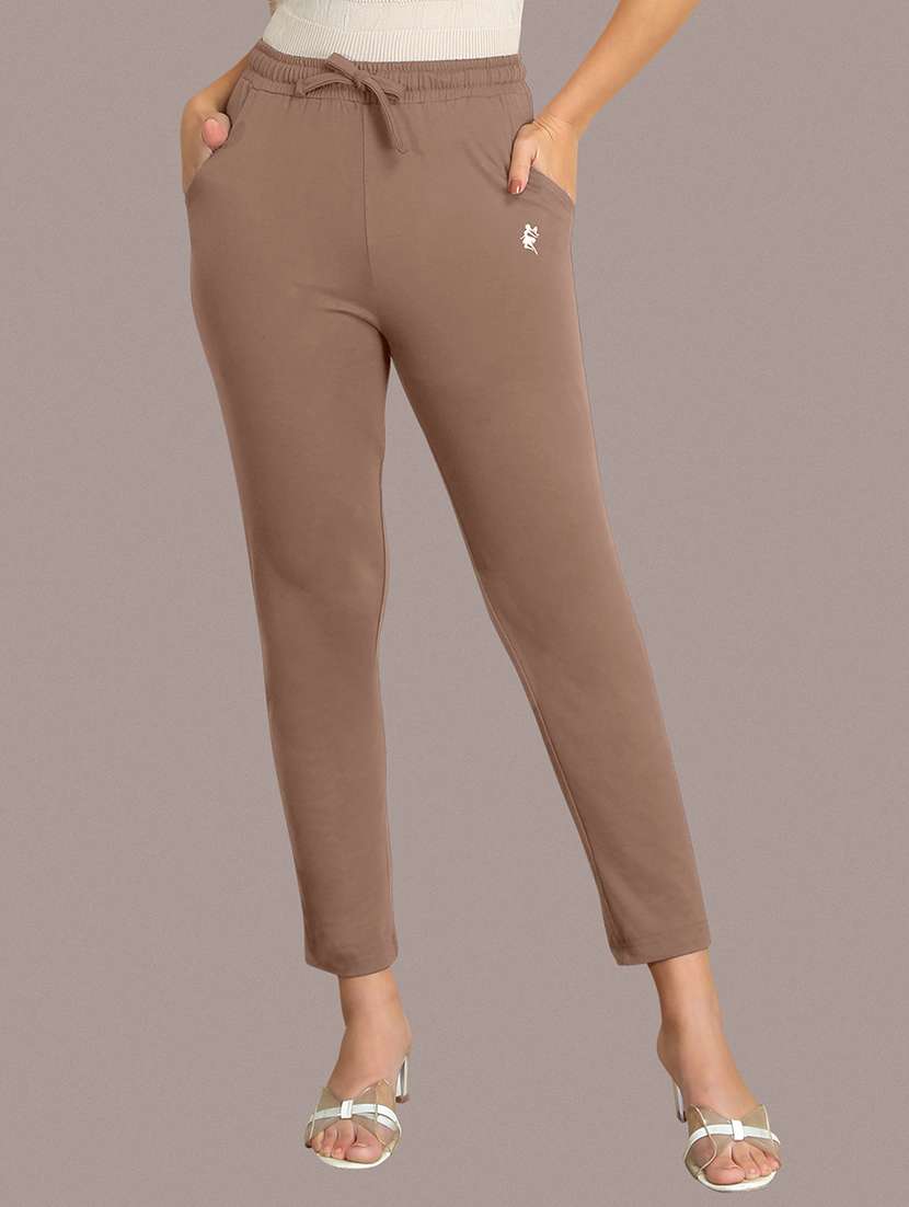 women solid mid rise lounge wear pajama