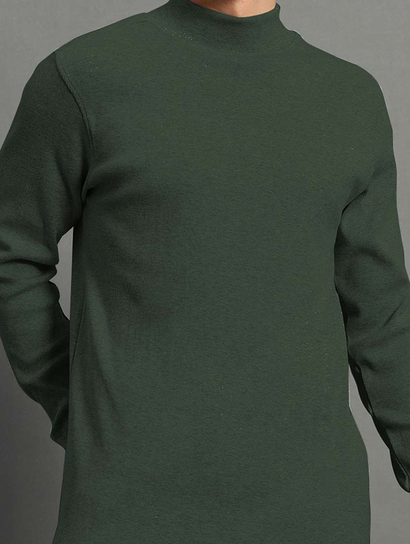 men solid long sleeve slim fit pullover - 22184866 -  Standard Image - 3