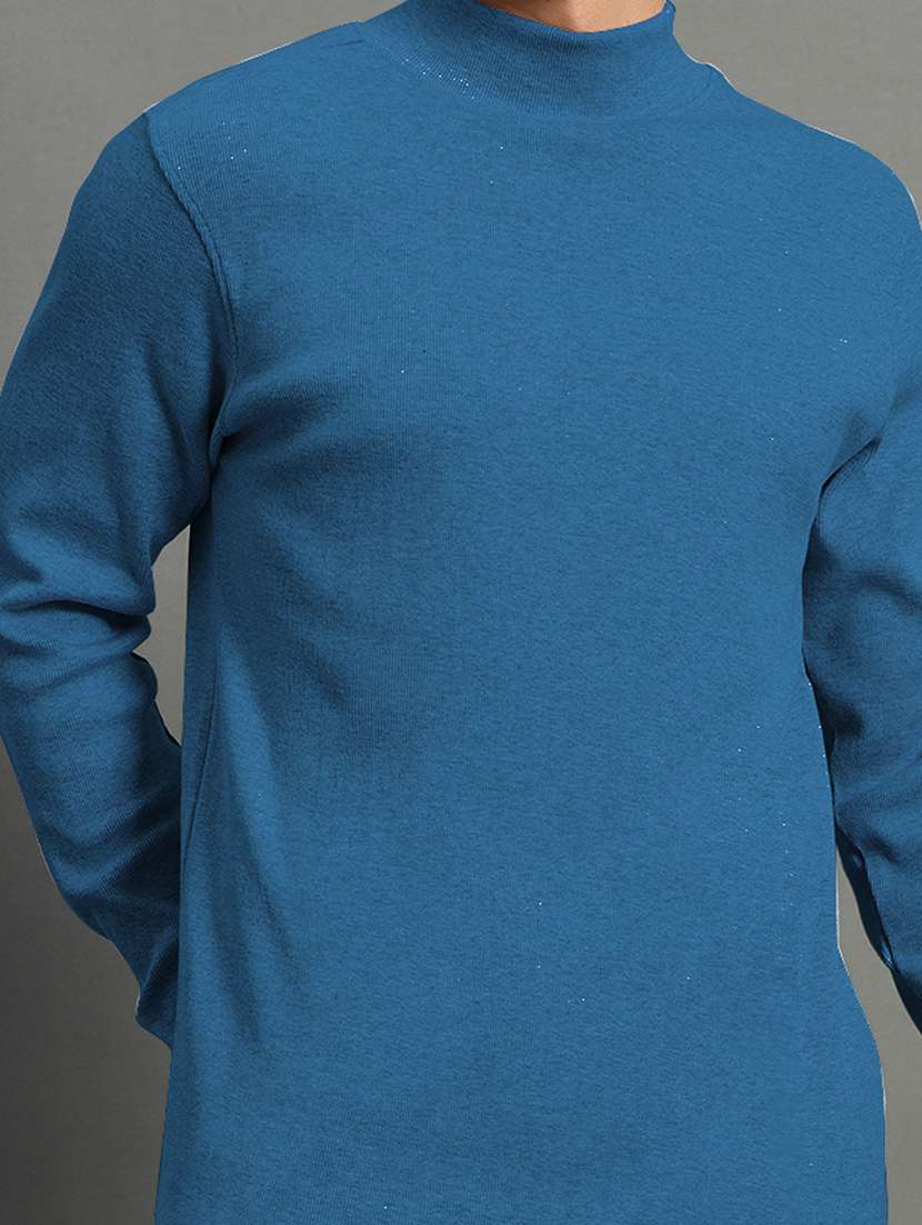 men solid long sleeve slim fit pullover - 22184869 -  Standard Image - 3
