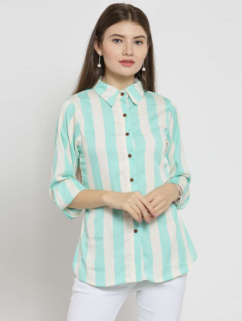 women collared long sleeve regular fit shirt