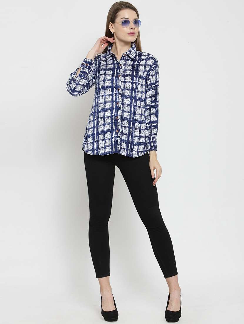 women collared long sleeve regular fit shirt - 22184975 -  Standard Image - 5