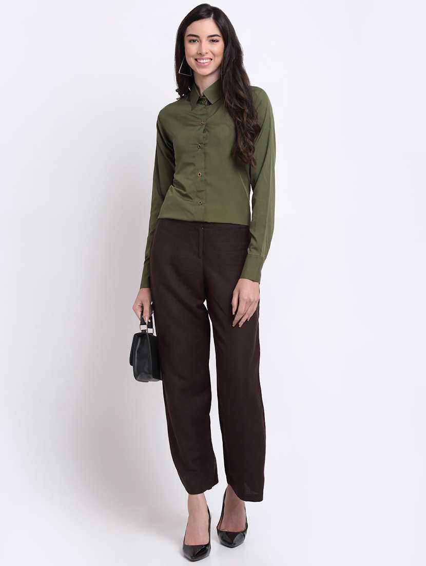 women collared long sleeve regular fit shirt - 22184996 -  Standard Image - 3