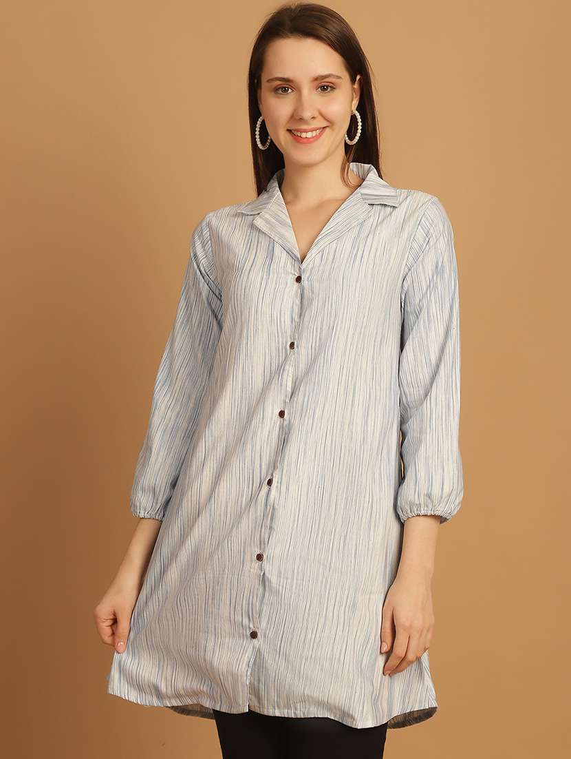 women lapel collar long sleeve regular fit shirt