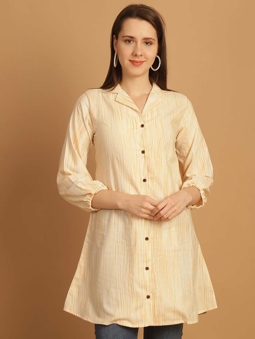 women lapel collar long sleeve regular fit shirt