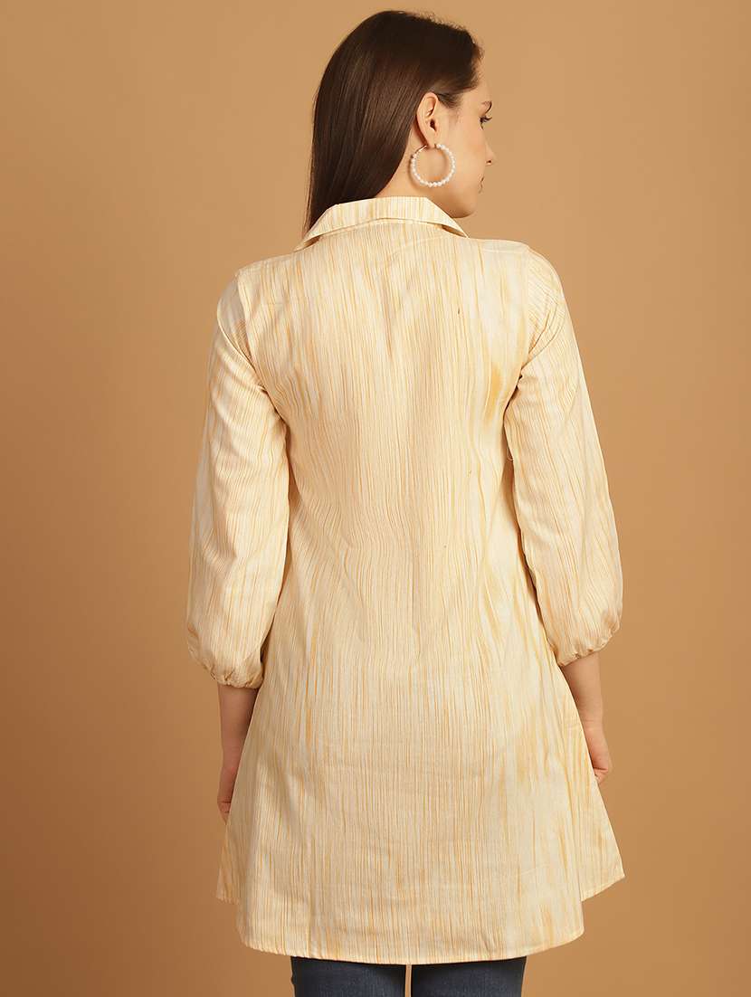 women lapel collar long sleeve regular fit shirt - 22185034 -  Standard Image - 3